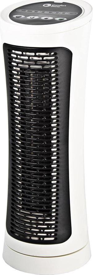 Comfort Zone Electric Oscillating Digital Tower Space Heater with Digital Thermostat, Built-in Overheat Sensor, and Power Indicator Light, Ideal for Home, Bedroom, & Office, 1,500W, CZ457EWT