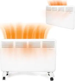 2 in 1 Portable Space Heater, 1500W Energy Efficient Heater with Thermostat, Wall Mounted LED Display Convection Heater for Indoor Use, Office Bedroom