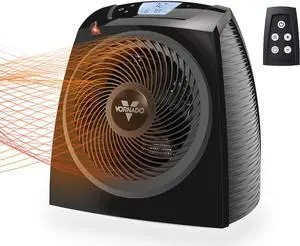 Vornado TAVH10 Space Heater with Remote for Home, 1500W/750W, Fan Only Option, Digital Display with Adjustable Thermostat, Advanced Safety Features, Timer, Auto Climate Control