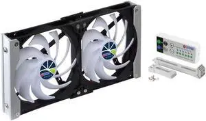 TITAN- 12V DC IP55 Waterproof Double Rack Mount Ventilation Cooling Fan with Timer and Speed Controller- TTC-SC20 (90mm)