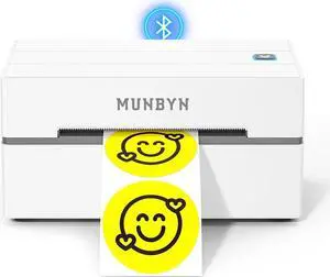 MUNBYN Bluetooth Thermal Label Printer, 130B Wireless 4x6 Shipping Label Printer for Shipping Packages Small Business Office or Home, Compatible with iPhone Android iPad Windows macOS Chrome Etsy eBay