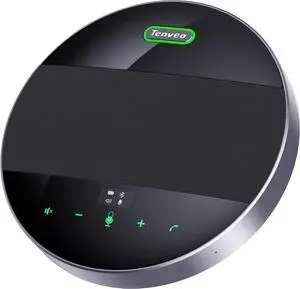 MagiCall Conference Speaker with Microphone, Bluetooth/Wireless/USB omnidirectional Speakerphone Noise Cancelling Conference Call 360 Pickup for 10~15 People Online Meeting