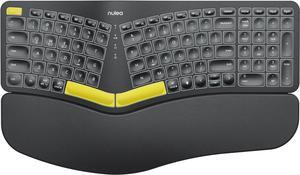 Nulea Wireless Ergonomic Keyboard, Split Keyboard with Wrist Rest, USB-C Charging, 7-Color Backlight, Natural Typing, Bluetooth and USB Connectivity, Compatible with Windows/Mac