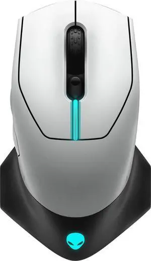 Alienware Wired/Wireless Gaming Mouse 610M-Light, Lunar Light