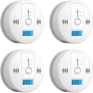 Carbon Monoxide Detectors, CO Detector Battery Powered, Carbon Monoxide Alarm with Sensitive CO Sensor, LCD Display and Sound Warning for Home, Bedroom, Kitchen