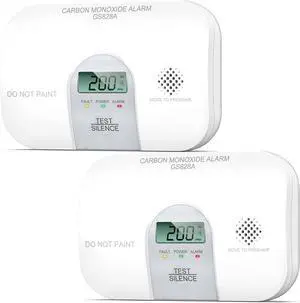 Siterwell Carbon Monoxide Detectors, 10 Year Product Life Portable Carbon Monoxide Detector with LCD Digital Display and Sound Warning, ETL Listed, Travel Carbon Monoxide Detector for Home, 2-Pack