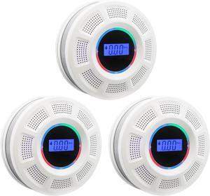 Smoke and Carbon Monoxide Detector Combo Powered by Battery, 2 in 1 CO & Smoke Alarm with LED Warning Light Indicators for Home, Travel, RV, Garage