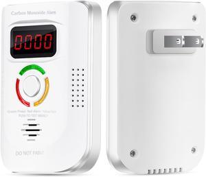 Carbon Monoxide Detector AC Plug in, CO Gas Monitor Alarm for Travel Plug in Wall, CO Sensor Detector with LED Digital Display for Home,Depot,Test Button (1)