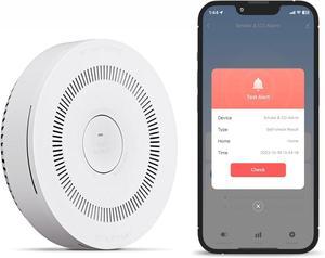 TREATLIFE Smart WiFi Smoke & Carbon Monoxide Detector, Battery Backup, Smoke & CO Alarm Combo, App Notification, Wireless Interconnect, Voice & Replacement Alert, Photoelectric Sensor Fire Alarm