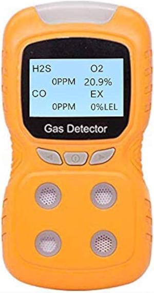 4IN1 Gas Detector, Rechargeable Portable 4 IN1 Clip Gas Monitor Meter Tester Analyzer Sound Light Shock