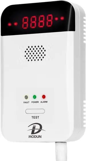 Gas Detector Alarms for Home, LPG | Natural Gas | Coal Gas Leak Detector Alarm, Methane Propane Detector Butane Combustible Gas Alarm for Kitchen Garage, Plug-in Sensor Gas Monitor with LED Display