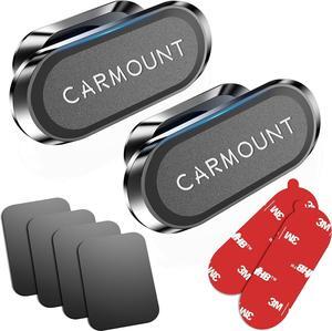 2-Pack Magnetic Phone Holder for CarSuper MagnetsCarmount 2.0 Magnetic phone Mount360°RotationUniversal Dashboard Cell Phone Holders for Your Car Phone Mount for Car Mount for iPhone & All Car
