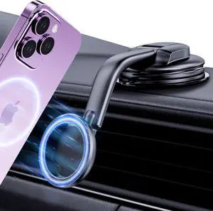 for Magsafe Car Mount,Strong Magnets & Low Profile Magnetic Phone Holder for Car Dashboard Windshield Universal Hands Free Car Phone Holder for iPhone 15 14 13 12 Pro Max Plus Android