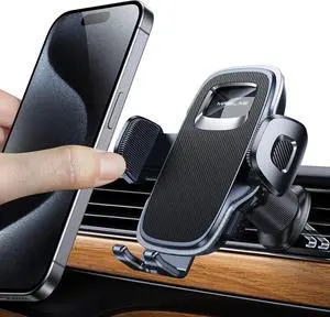 2025 Upgraded Phone Holders for Your Car with New Metal Hook Clip Handy Air Vent Cell Phone Car Mount [One Hand Operation] Universal Automobile Cradle for iPhone Android and All Smartphones