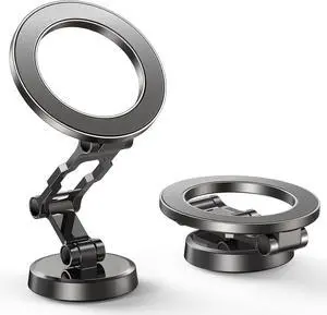 Kaistyle for Magsafe Car Mount360° Adjustable Magnetic Phone Holder for Car Holder MountAll-Metal Foldable Cell Phone Holders for Your Car Dash for iPhone 16 Pro Max 15 14 13 12 Plus Mini