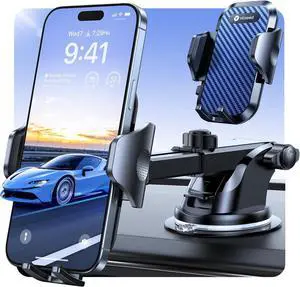 VICSEED [True Strongest Suction] [Rally Racing-Grade Stability] Phone Holders for Your Car 2025 Upgraded Car Phone Holder Mount Truck Stand Cradle for iPhone Samsung All Phones, Dark Blue