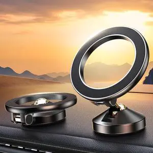 for MagSafe Car Mount Dashboard [360°All-Metal Foldable] Magnetic Phone Holder for Car Dash [Strongest Magnets & 3M Adhesive] Hands Free Car Phone Holder for iPhone 16 15 14 13 12 Pro Max Plus Mini
