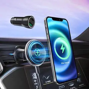 for MagSafe Car Mount Superfast Charger [Powerful Magnet][Unlimited Angles] for Car Vent Cell Phone Holder for iPhone 16/15/14/13 Pro Max Plus Samsung S25/24/23 Ultra S25+