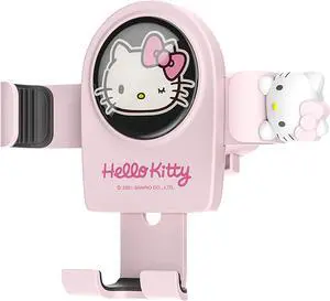 Cute Phone Mount for Car, Pink Cat Air Vent Clip Car Phone Holder Mount Fit for All Cell Phone, Pretty Car Accessories for Women and Girls