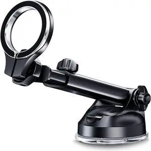 pop-tech for MagSafe Car Mount, [Aviation-Grade Aluminum] Universal Magnetic Phone Holder for Car Windshield Dashboard, Strong Magnet Cellphone Mount Fit for iPhone 16 Pro Max 15 14 13 12 Series