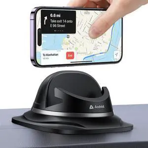 andobil Upgraded Car Phone Holder, Stable & Silicone Phone Holders for Your Car, 360°Rotatable Dashboard Cell Phone Holder, Cell Phone Car Mount Compatible with iPhone 16 Pro Max/15/14/13/12, Samsung