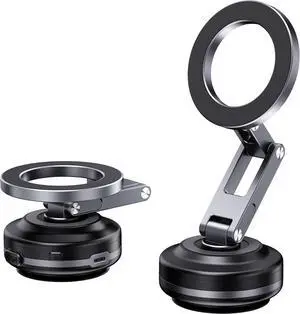 Suction Cup Phone Mount,Electric Vacuum Magnetic Phone Holder,360° Adjustable Phone Holders for Your Car,Vacuum Magnetic Phone Stand for All Smartphones