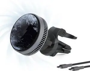 Magnetic Car Charger, Active Cooling 15W Qi2-Certified Fast Charging Compatible with Magsafe Car Charger, Air Vent Phone Holder Mount for iPhone 16/15/14/13/12 and More Series