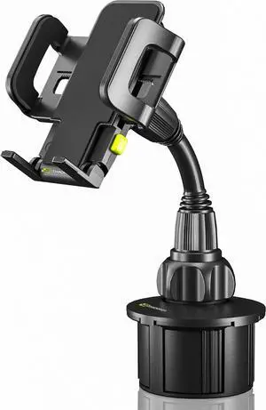 TripGrip Universal Phone Holder for Car Cup Holder Mount - 360 Degree Rotation Swivel Gooseneck Expandable Base Cell Phone Cup Holder Insert - Smartphone Cradle Stand
