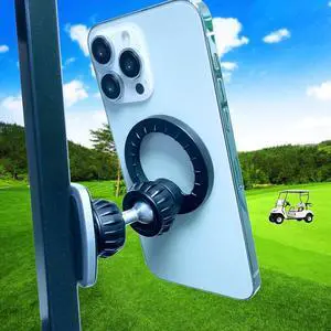Magnetic Golf Cart Phone Holder for MagSafe [Upgraded Metal Joint], Magnetic Phone Holder Mount for Golf Cart Fits EZGO/Club Car/Yamaha Compatible with iPhone 16/15/14/13/12 Series