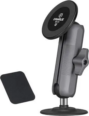 FANAUE SC-03T9 Car Mount Compatible with RAM Mount B Size Ball Head, Magnetic Phone Holder for Dashboard, Windshield & Other Car Accessories - 4.7 to 7.5 inch Smartphones