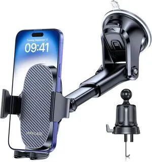 3-in-1 Cell Phone Holders for Your Car Universal Car Phone Holder Mount for Dashboard Air Vent Windshield Compatible with iPhone16 15 14 13 12 11 Pro Max Xs XR X Galaxy Stripe