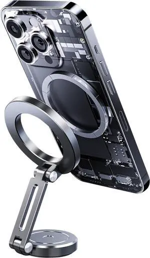 for Magsafe Car Mount for iPhone, Aluminum Alloy,Magnetic Phone Holder for Car,Cell Phone Car Mount,360° Rotation,Strong Magnet,Folding Holder,for iPhone 12,13,14,15,16 pro max and Android