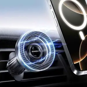 Upgrade for Magsafe Car Mount, [Strongest Magnet Lock & Stable] Magnetic Phone Holder for Car, Car Vent Phone Mount Compatible with iPhone 16 15 Pro Max 14 13 12 All