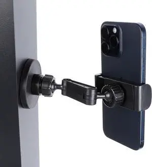 Gym Magnetic Phone Holder Mount Attach to Metal Surface, 360° Rotatable Heavy Duty Magnet Phone Mount for Gym Workout Record, Compatible with iPhone, Samsung, All Cell Phone