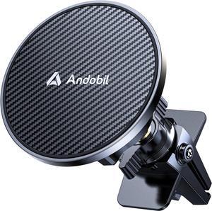 andobil for MagSafe Car Mount, Mangnetic Phone Holder for Car Vent, 360° Adjustable Car Phone Holder Mount Fit for iPhone 16/15/14/13/12 Pro Max