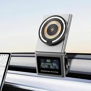 frani Magnetic Wireless Charging Phone Mount Designed for Tesla Model 3 2017-2023 and Model Y 2020-2024,15W Fast Charging Tesla Phone Mount