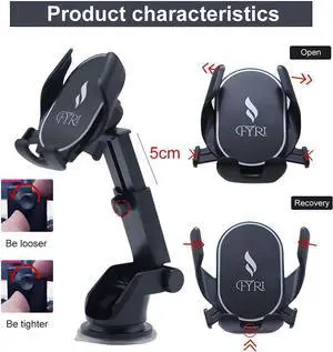 2025 Universal Car Phone Holder for Car Dashboard & Windshield for iPhones, Androids, All Other Smartphone