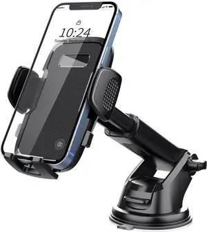 Car Cell Phone Holder for Dashboard, Universal Phone Mount with Suction Cup for Car, Compatible with iPhone/Android