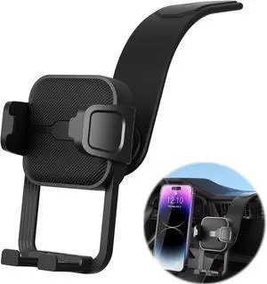 Universal Dashboard Phone Holder - Super Stable Car Mount, Bendable Titanium Alloy, Compatible with iPhone & Android Smartphones