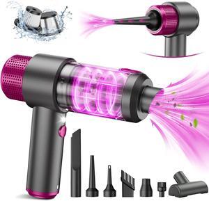 EYYA Handheld Car Vacuum Cleaner Cordless, 15000PA High Power Car Vacuum Cleaner & Air Duster, 4-in-1 Portable Mini Car Vacuum Cleaner with LED Light, Hand Held Vacuum Cleaner for Car Home Office