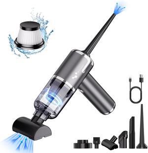 helloleiboo Mini Vacuum Cleaner 9000PA Handheld Vacuum Cordless 3 in 1 Portable Car Vacuum Rechargeable Handheld Car Vacuum Cleaner Dust Collector Blower Hand Pump for Home Office PetGray