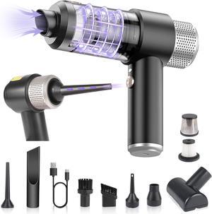 Handheld Car Vacuum Cleaner, Lightweight Vacuum Cleaner with Multi Nozzle, 16000Pa Powerful Suction with LED Light, Dual Filter, Portable Cordless Mini Handheld Car Vacuum for Home, Pets, Offices