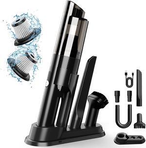 Handheld Vacuum Cordless, Portable Car Vacuum with 2-Speed, 10KPA Powerful Suction Vacuum Cleaner with Charging Dock, Lightweight 4-in-1 Mini Hand Held Vacuum for Car Home Pet Office and Pet Hair