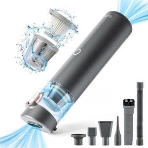Mini Car Vacuum Cleaner Cordless, 4-in-1 Small Portable Handheld Vacuum, Home Air Duster Blower Hand Pump, Rechargeable 10000PA Suction Held Cleaner for Desk Computer Keyboard Office Pet