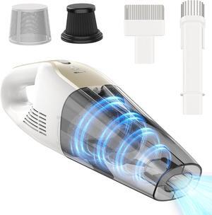 Handheld Vacuum Cordless, 16000Pa 160W Car Vacuum Cleaner with LED Screen,30Min Powerful Hand Held Vacuum Cleaner Portable Cordless Lightweight LED Light Fast Charge Multi-Nozzles for Home Car Office