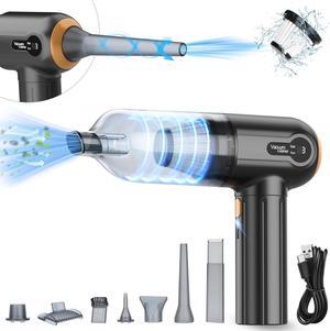 Handheld Car Vacuum Cleaner, 15000Pa Cordless and Air Duster, Portable Strong Suction With LED Display, Rechargeable Blower Mini for Home Pet Hair Dust