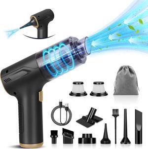 Handheld Car Vacuum Cleaner Cordless, High-Power Brushless 20000PA Mini Hand Held Vacuum Cleaner with 8 Multi-Functional Nozzle & 2 Replaceable Filters, Portable Car Vacuum for Office Pet Hair