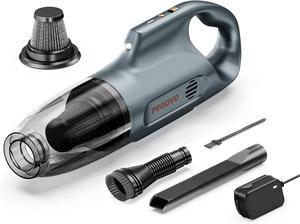 Handheld Vacuum Cordless Rechargeable with 360 Degree Rotation Pet Brush, 10000KPA Car Vacuum Cleaner High Power with Fast Charge Tech, Portable Rechargeable Mini Vacuum with Large-Capacity Battery