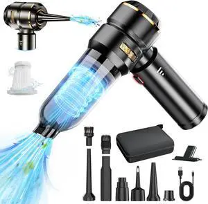 Car Vacuum Portable Cordless, 21000PA Small Vacuums Cleaner High Power, 4 in 1 Mini Portable Vacuum Cordless with Brushless Motor for Car, Home, Office, Pet