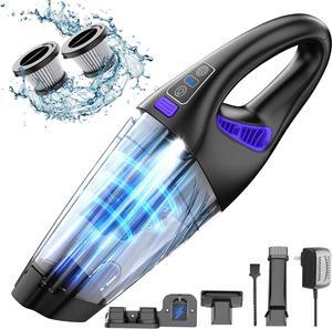 Handheld Car Vacuum Cordless, 18000Pa 160W Car Vacuum Cleaner with LED Screen,30Min Powerful Hand Held Vacuum Cordless Portable Vacuum Cleaner for Home Lightweight LED Light Fast Charge Multi-Nozzles